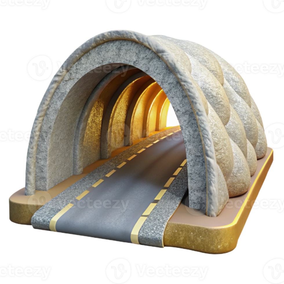 extraordinary artistic Tunnel Concrete Road Transportation Cutout authentic png
