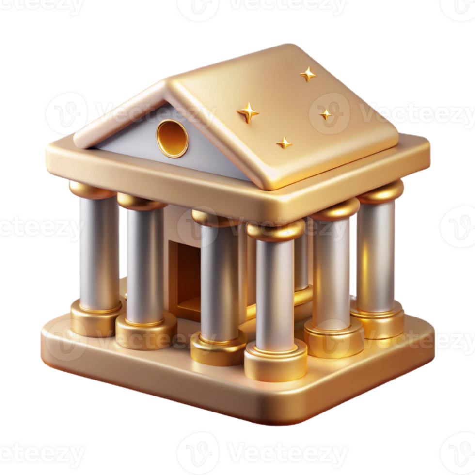 magnificent modern University Building Icon Isolated for Educational Websites high quality png