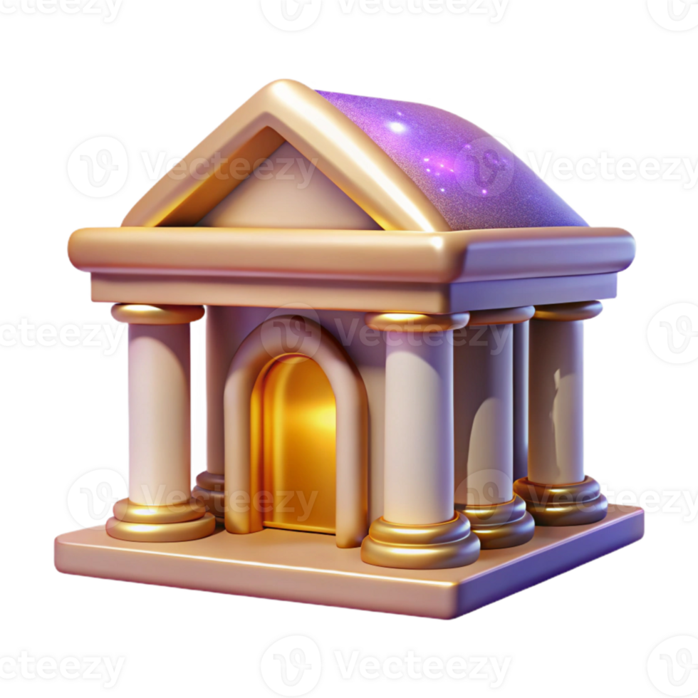 extraordinary abstract University Building Icon Isolated for Educational Websites high quality png