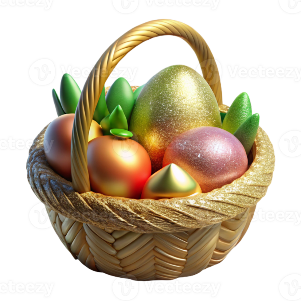 serene abstract Vegetable Basket Transparent for Fresh Produce Display detailed png