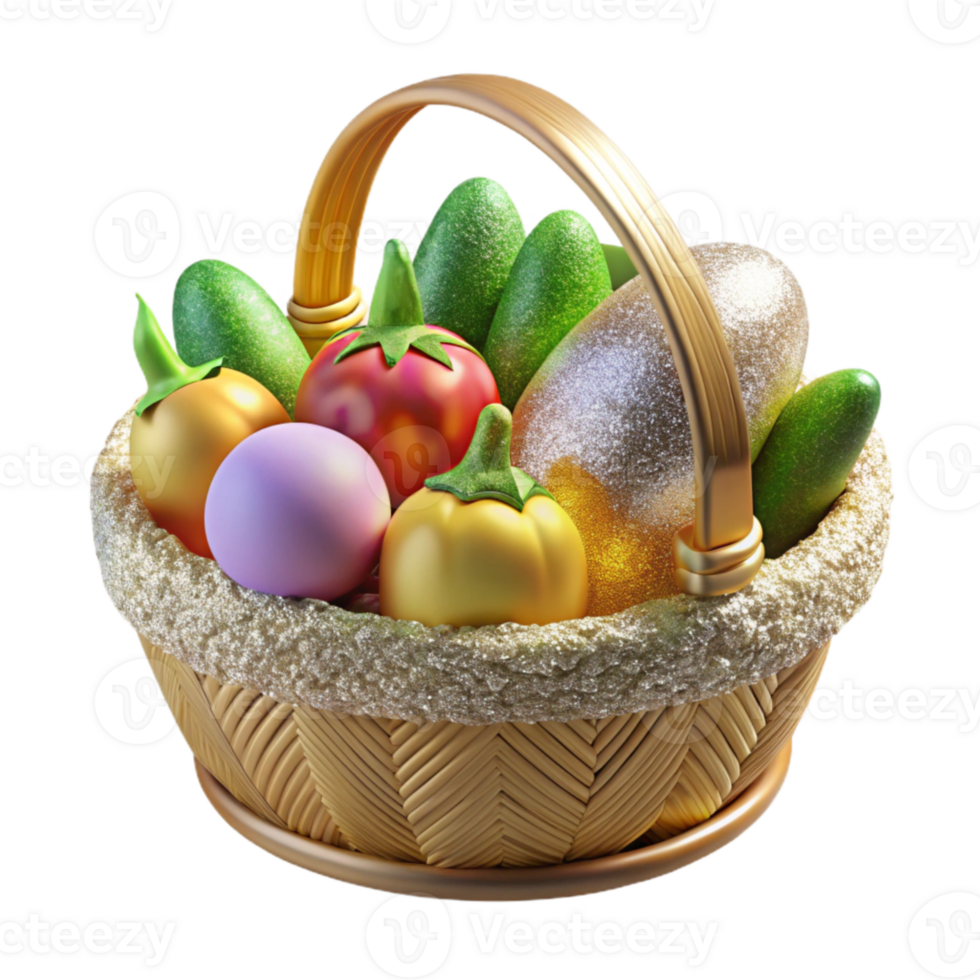 beautiful creative Vegetable Basket Transparent for Fresh Produce Display genuine png
