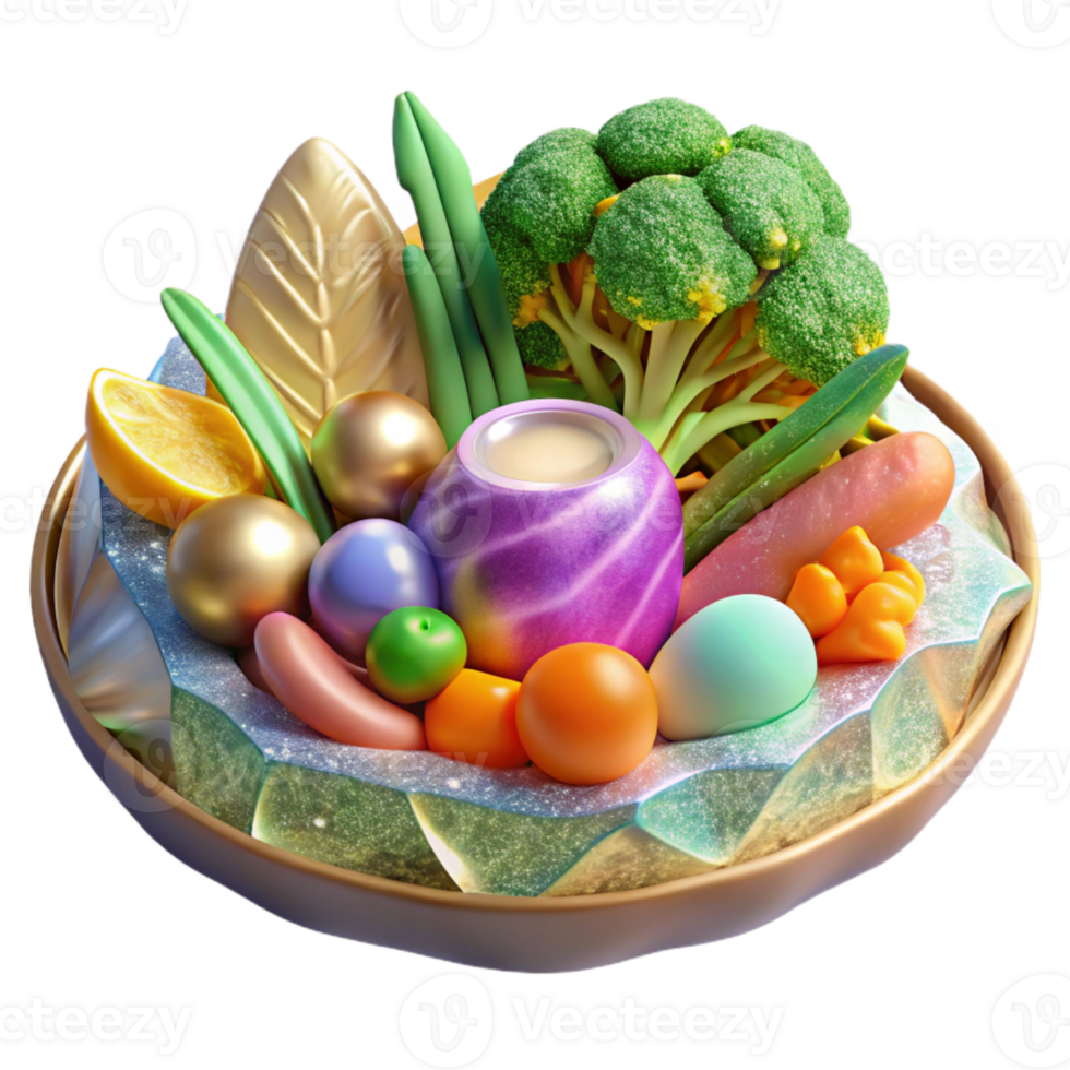 extraordinary contemporary Vegetable Platter Colorful Raw Vegetables Cutout for Vegan Options detailed png