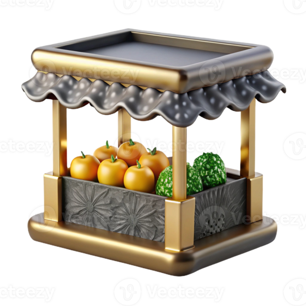 wonderful rustic Vegetable Stand Cutout for Farm Fresh Produce high quality png