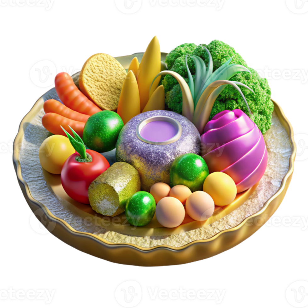 impressive rustic Vegetable Platter Colorful Raw Vegetables Cutout for Vegan Options high quality png