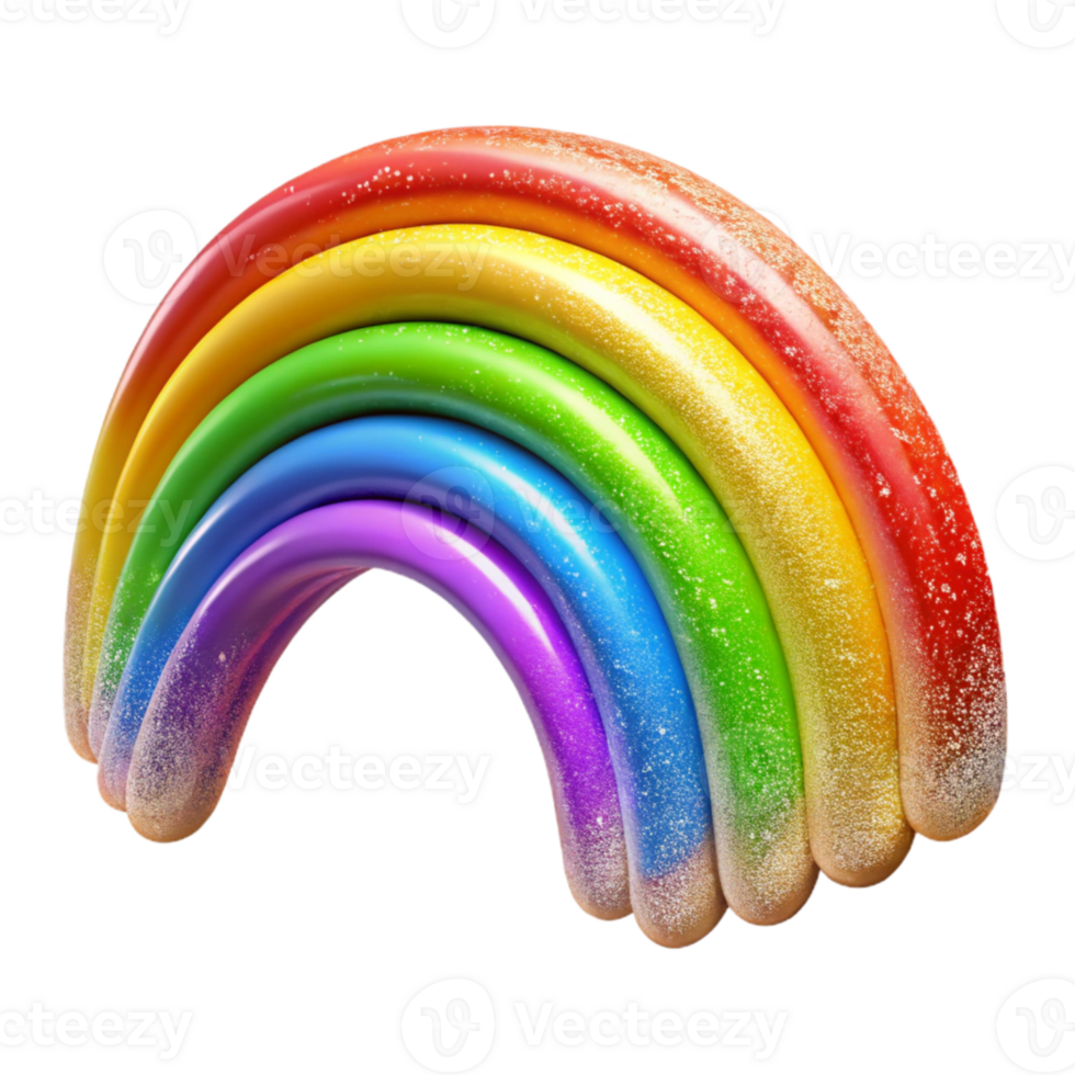 extraordinary rustic Vibrant Rainbow Brushstrokes Isolated for Graphic Design png