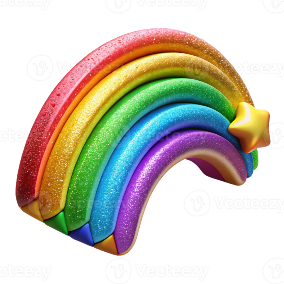 dramatic modern Vibrant Rainbow Brushstrokes Isolated for Graphic Design original png