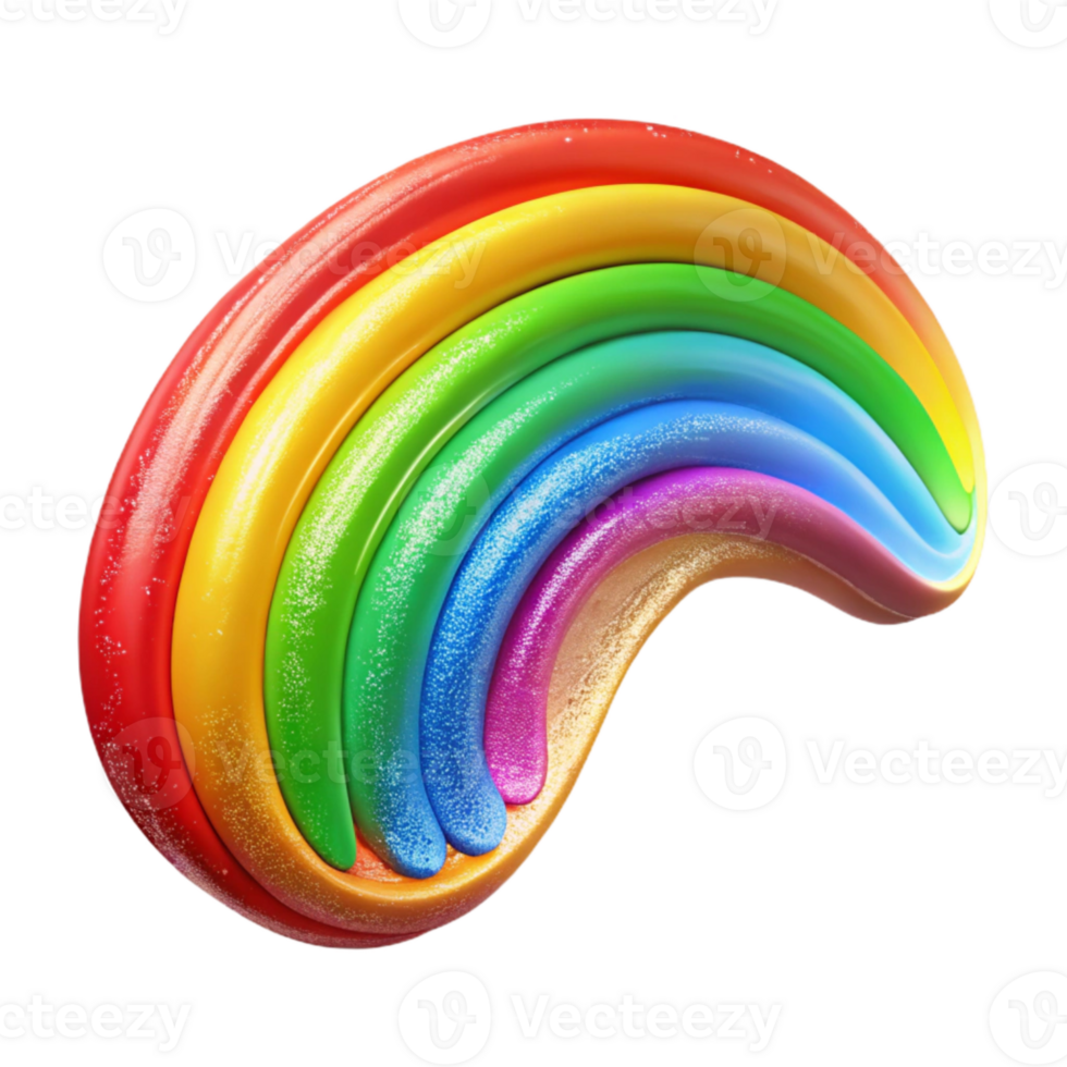 beautiful creative Vibrant Rainbow Brushstrokes Isolated for Graphic Design high quality png