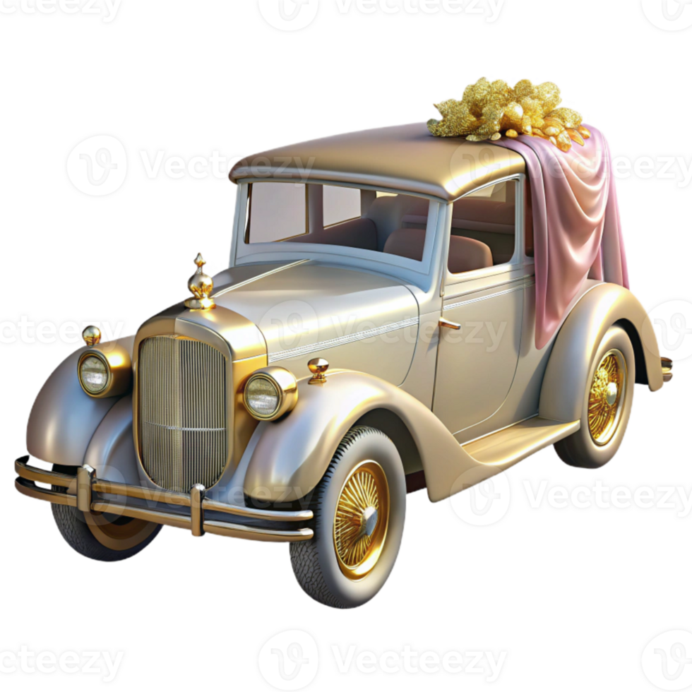 vibrant rustic Vintage Wedding Car Classic Decor Cutout for Transportation Ideas high quality png