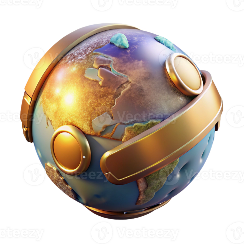 elegant modern Virtual Reality Globe Isolated for Education Materials high quality png