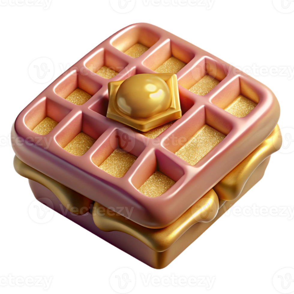 serene vintage Waffle Square Breakfast Food Transparent for Cafe Websites png
