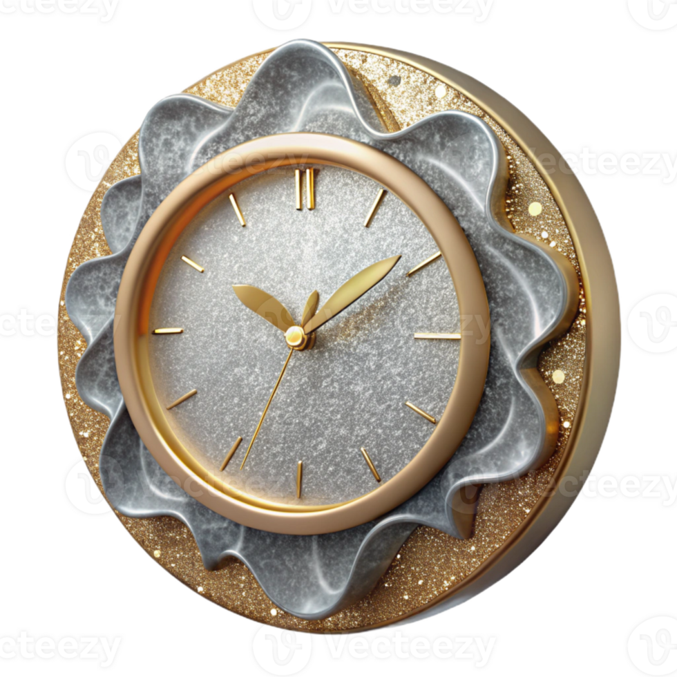 elegant vintage Wall Clock Cutout for Time Management Visuals original png