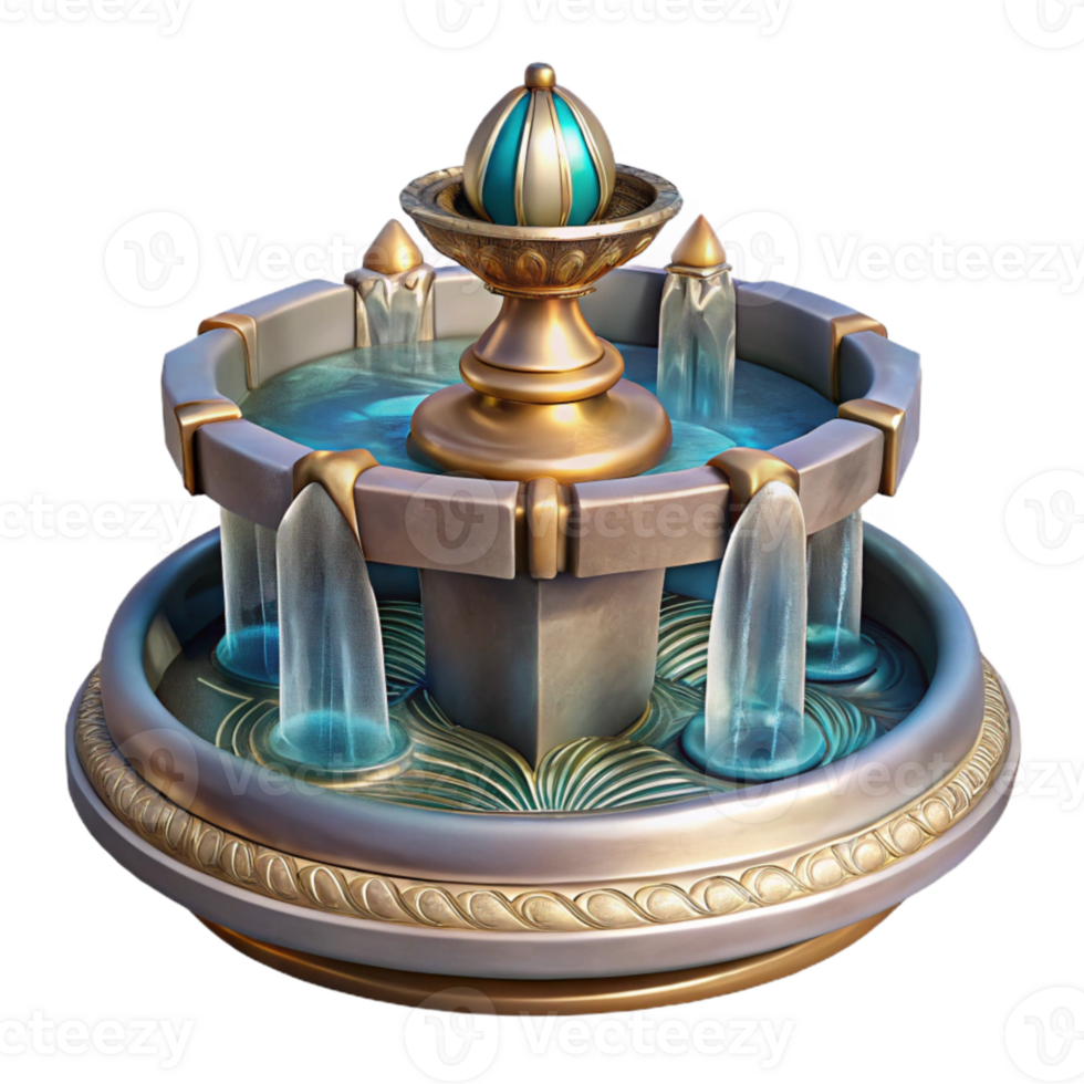vibrant abstract Water Fountain Public Hydration Transparent for Parks detailed png
