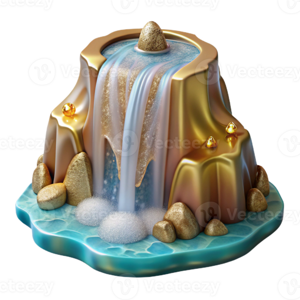 impressive rustic Waterfall Pure Water Source Isolated for Bottled Water png