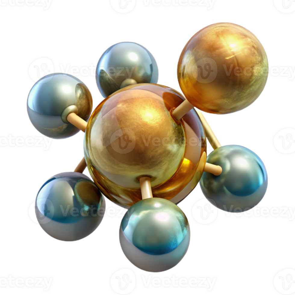 magnificent creative Water Molecule Structure Chemistry Cutout for Scientific Design premium png