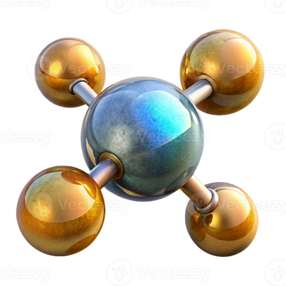 wonderful artistic Water Molecule Structure Chemistry Cutout for Scientific Design professional png
