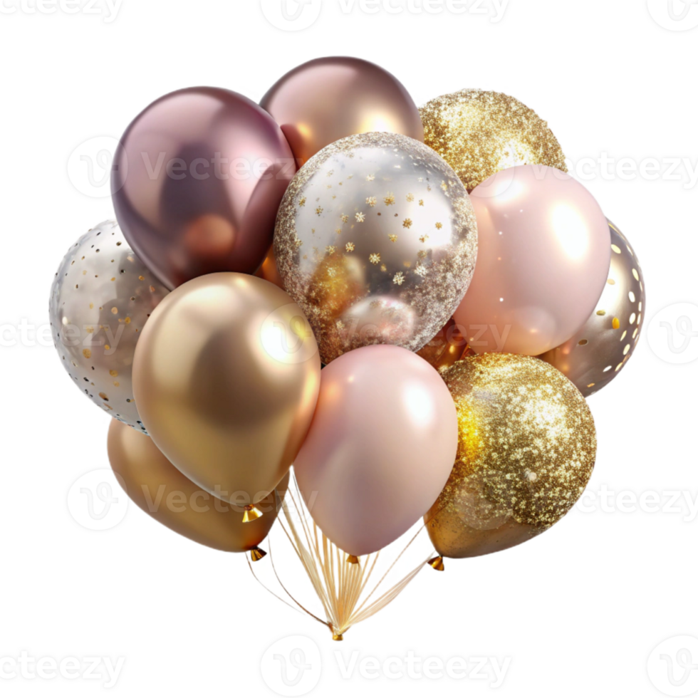 elegant minimalist Wedding Balloons Celebration Decor Transparent Background high resolution png