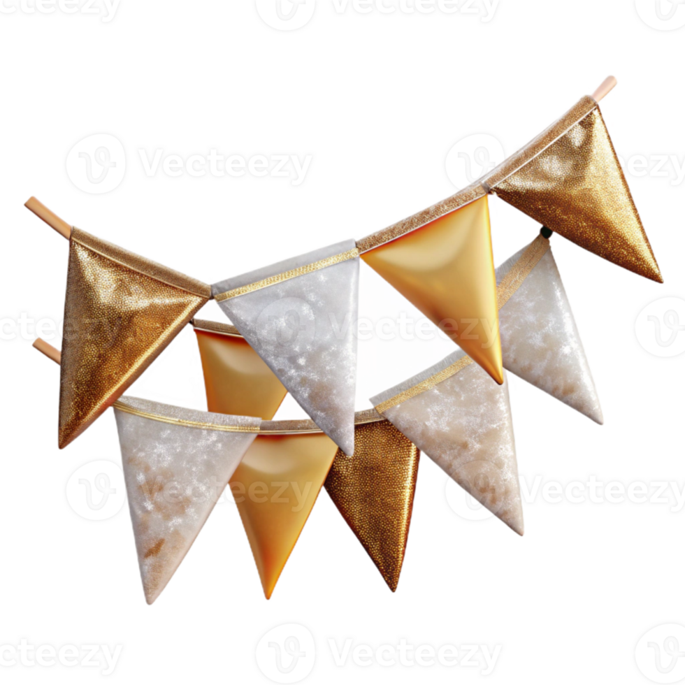 stunning minimalist Wedding Bunting Flags Celebration Transparent Background authentic png