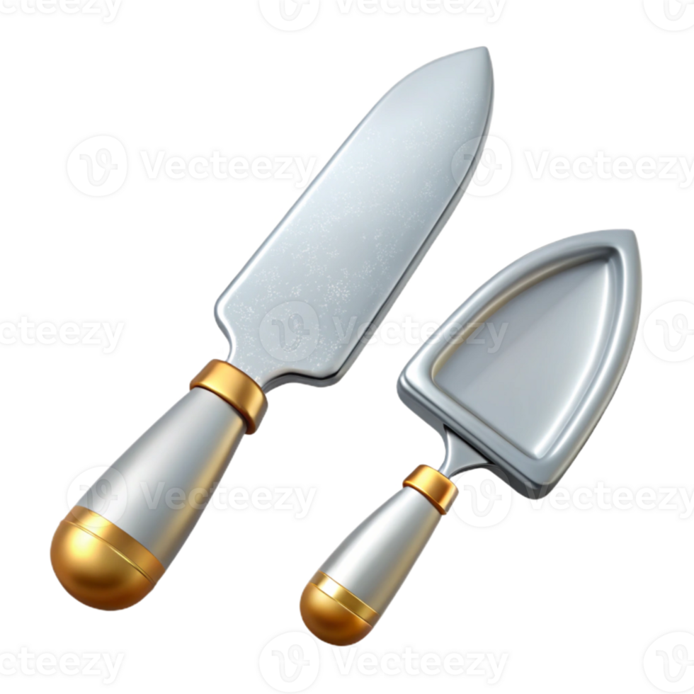 extraordinary traditional Wedding Cake Knife Server Set Cutout for Catering professional png