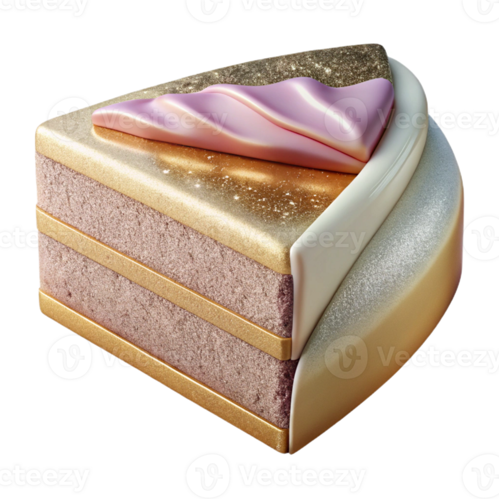 wonderful contemporary Wedding Cake Slice Dessert Portion Cutout for Menus exclusive png