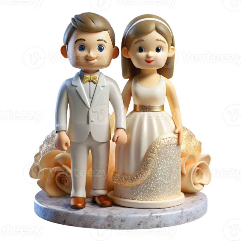 extraordinary minimalist Wedding Cake Topper Figurines Transparent for Cake Decoration high resolution png