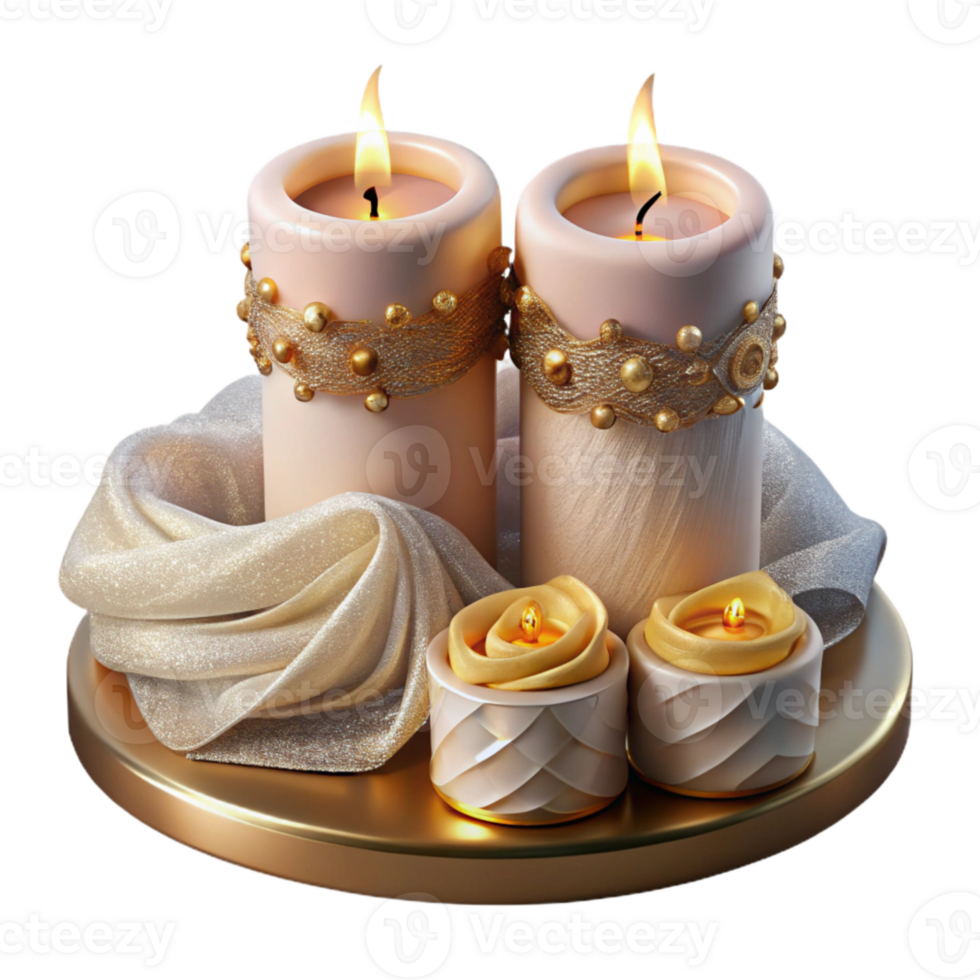 extraordinary contemporary Wedding Candles Romantic Lighting Transparent Background high quality png