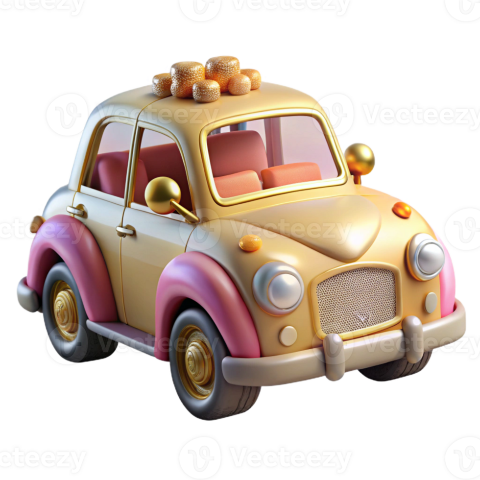 vibrant abstract Wedding Car Just Married Sign Decoration Isolated png