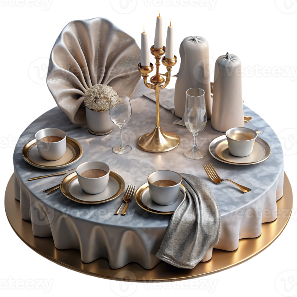 vibrant creative Wedding Table Setting Silverware Cutout for Catering Services original png