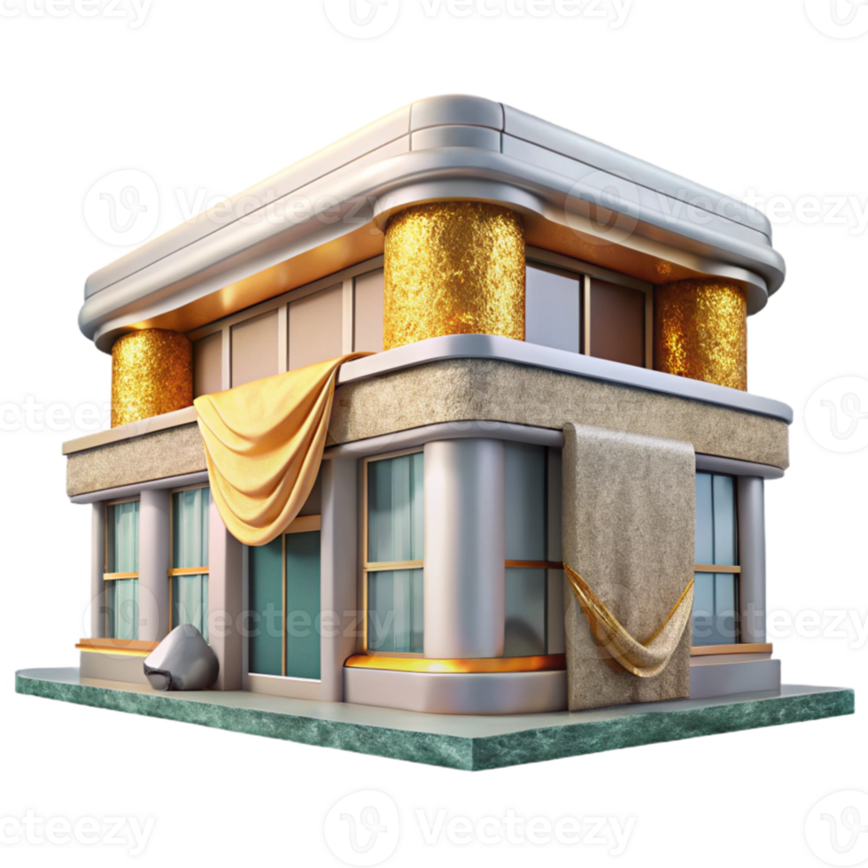 extraordinary contemporary Wellness Center Building Exterior Cutout for Architecture Projects detailed png