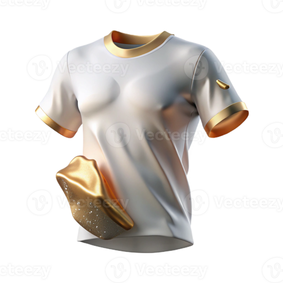 vibrant abstract White Tshirt Apparel Mockup Transparent for Ecommerce original png