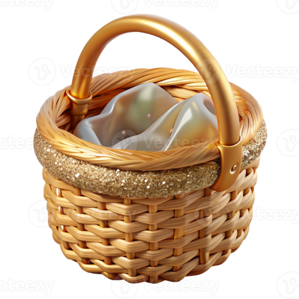 extraordinary minimalist Wicker Basket Cutout for Storage Solutions Visuals png
