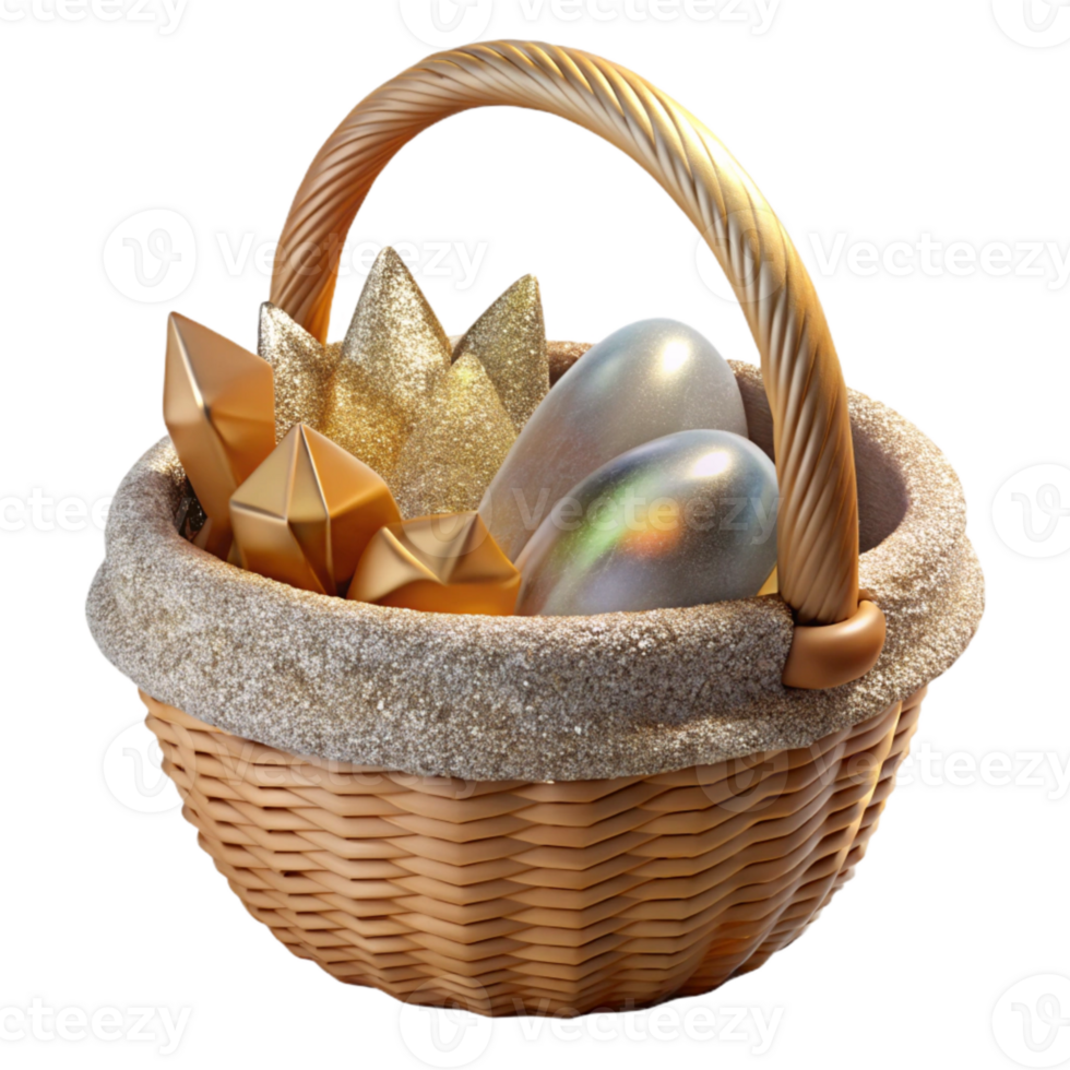 elegant classic Wicker Basket Isolated Rustic Farmhouse Decor Element authentic png