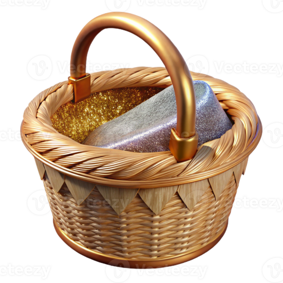 dramatic abstract Wicker Storage Basket Isolated Home Organization Decor exclusive png