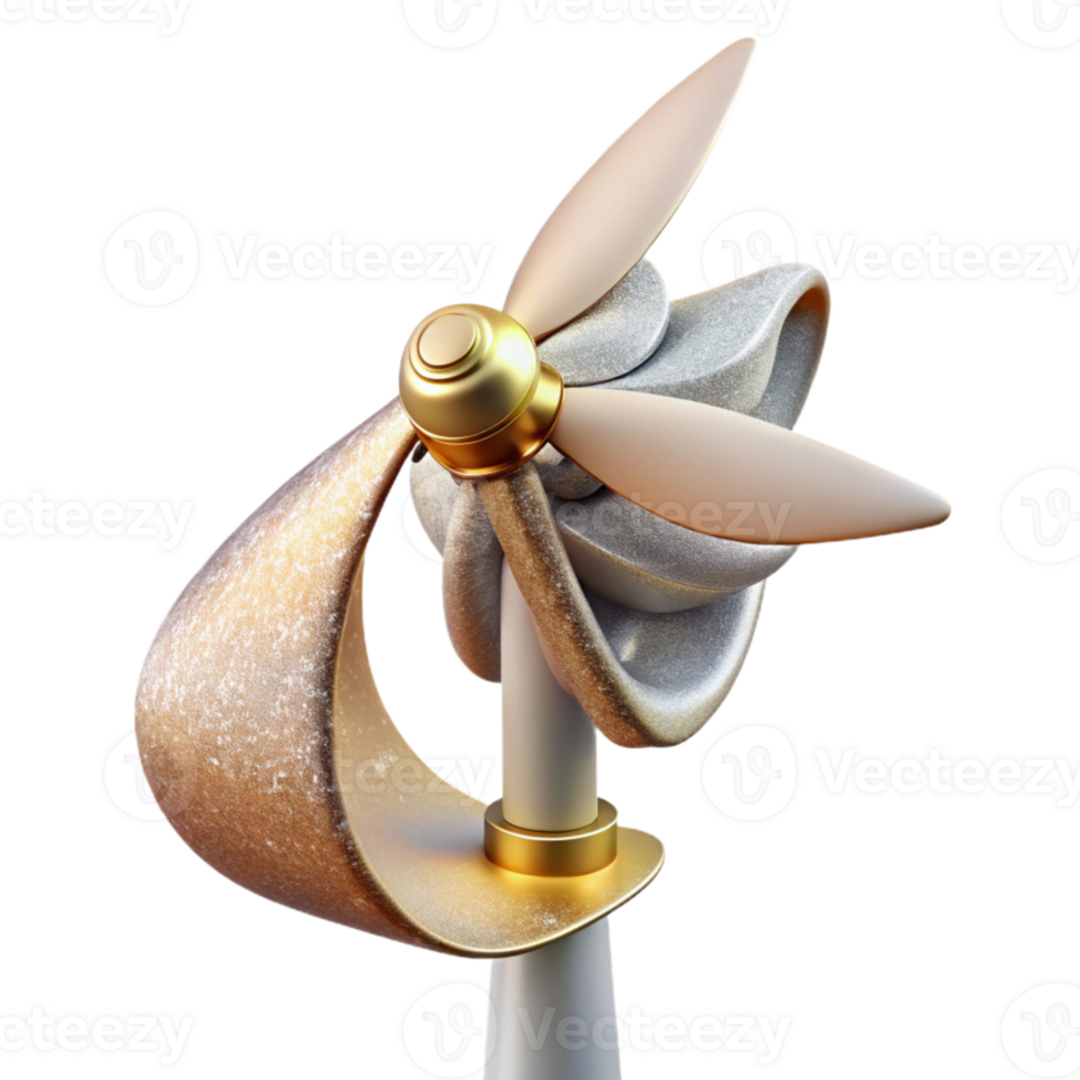 beautiful artistic Wind Turbine Generating Electricity Transparent Background high quality png