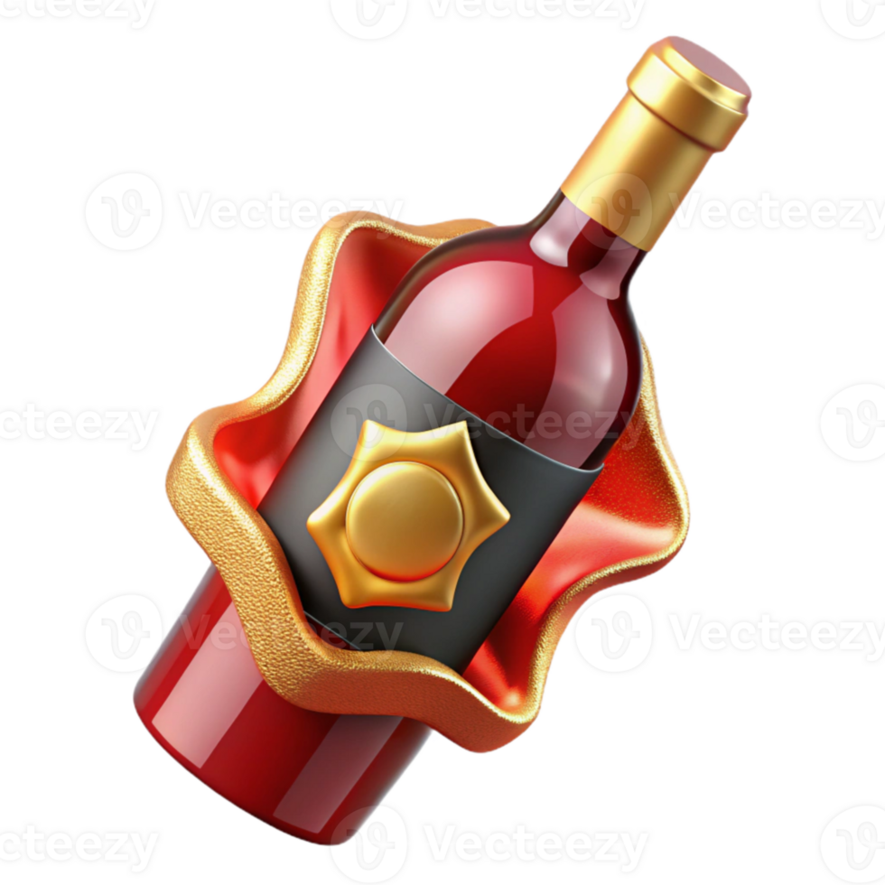 stunning minimalist Wine Bottle Red Wine Isolated Celebration Drink detailed png