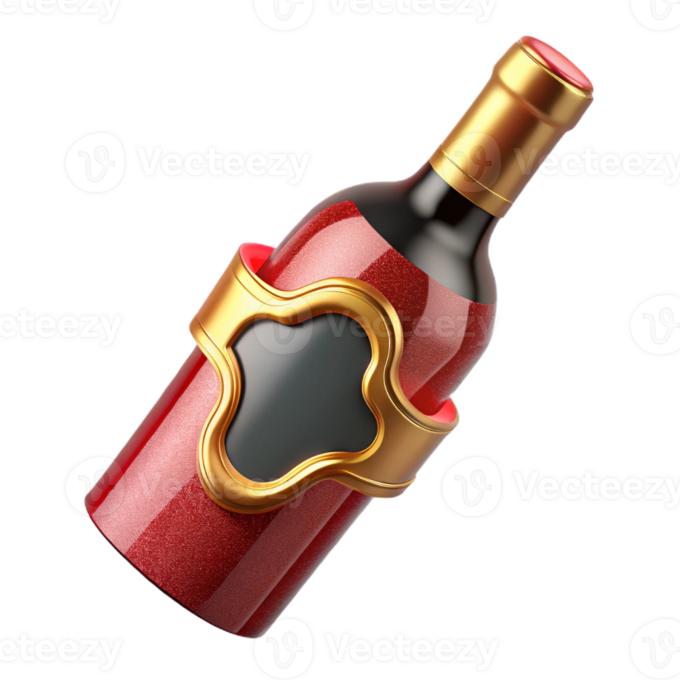 magnificent artistic Wine Bottle Red Wine Isolated Celebration Drink high quality png