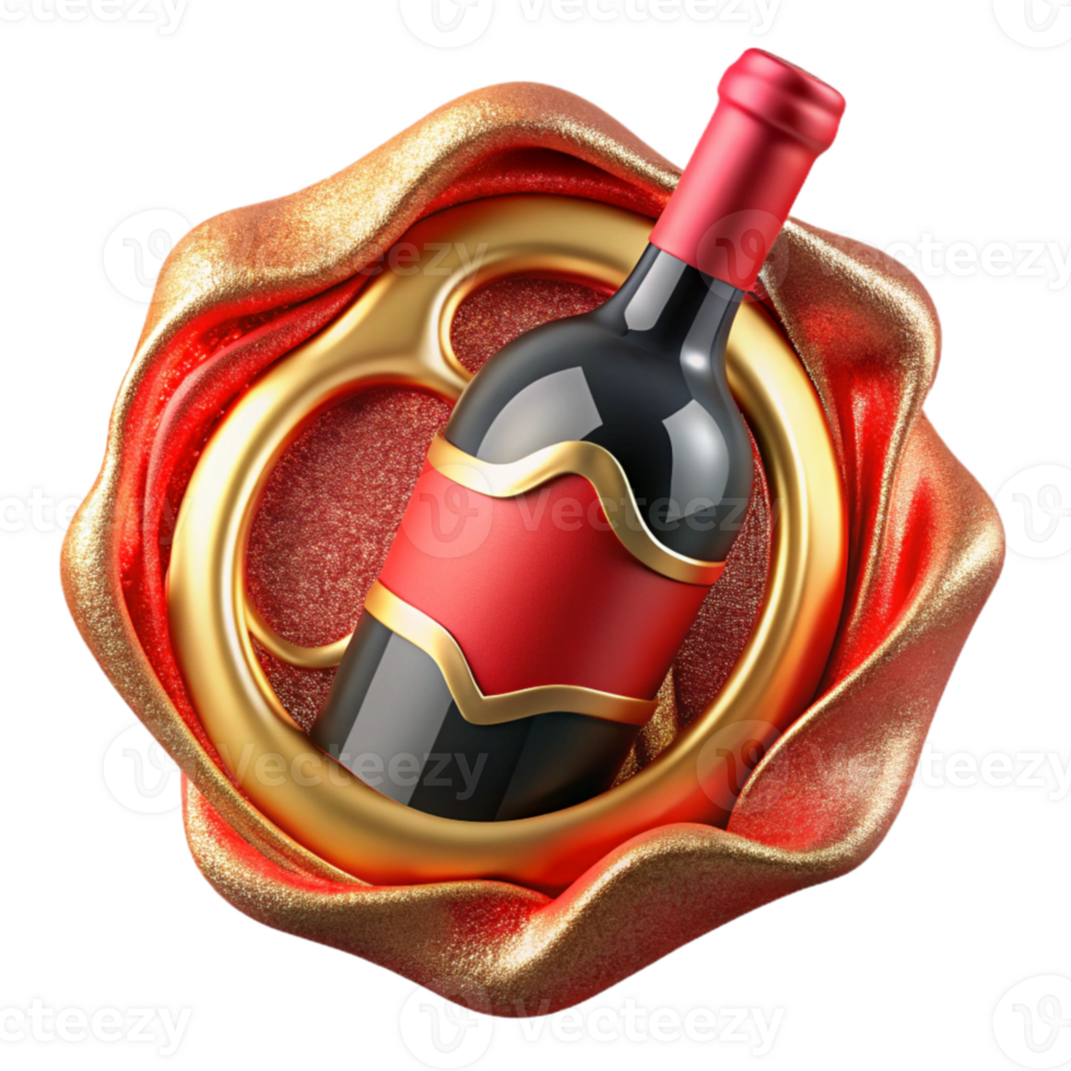 elegant vintage Wine Bottle Red Wine Isolated Celebration Drink professional png