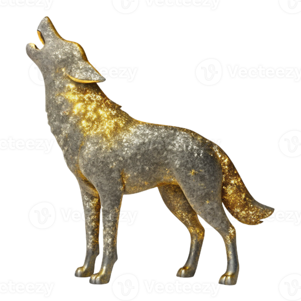 magnificent artistic Wolf Silhouette Howling Transparent Predator Design png