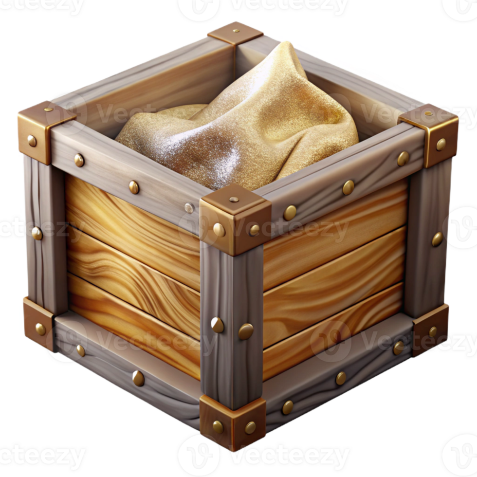 extraordinary classic Wooden Crate Storage Container Isolated for Rustic Ecommerce high resolution png