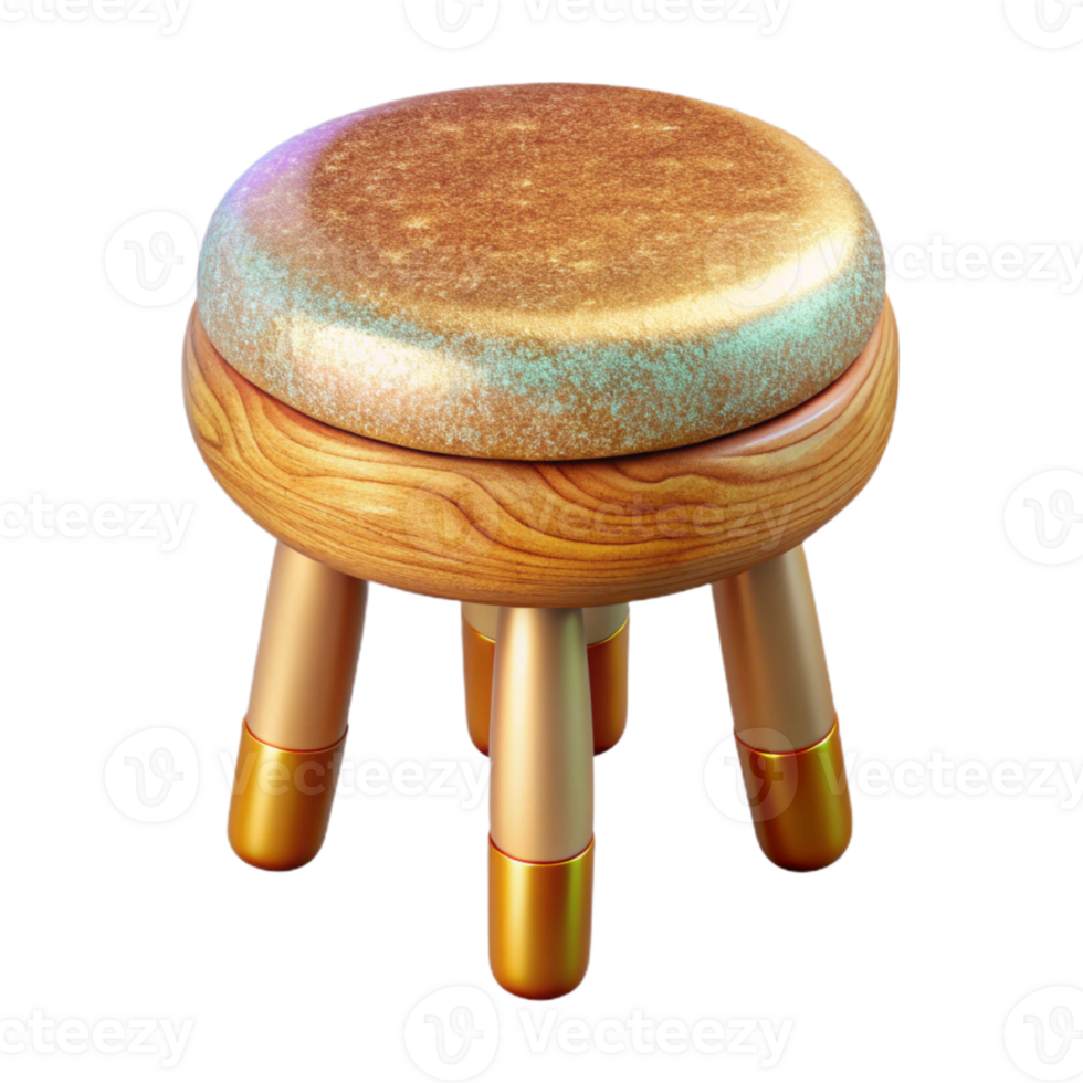 vibrant creative Wooden Stool Cutout Home Decor Furniture high quality png