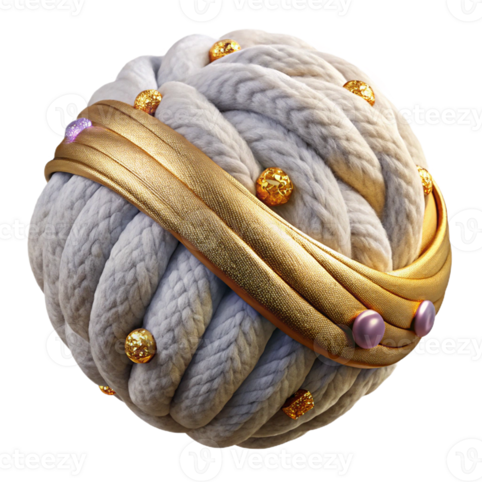 impressive traditional Wool Texture Knitted Yarn Cutout for Craft Projects detailed png