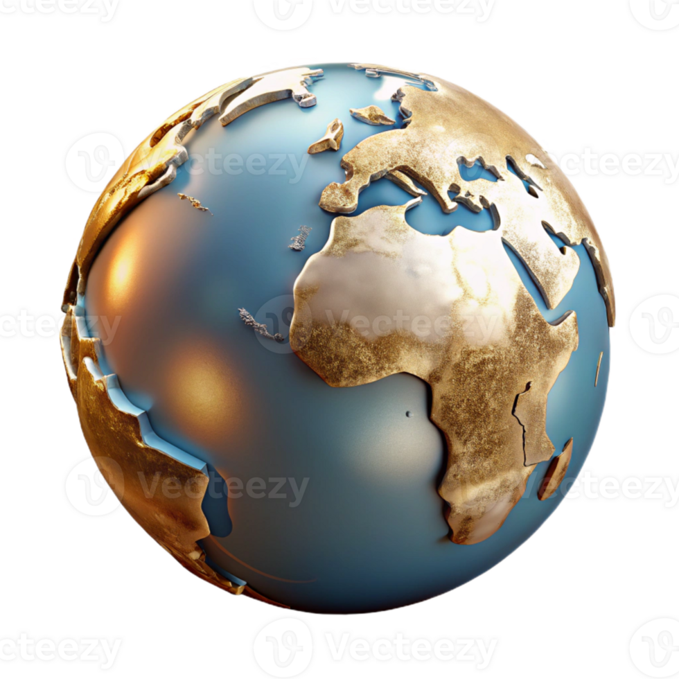 wonderful rustic World Map Globe Illustration Isolated for Educational Resources premium png