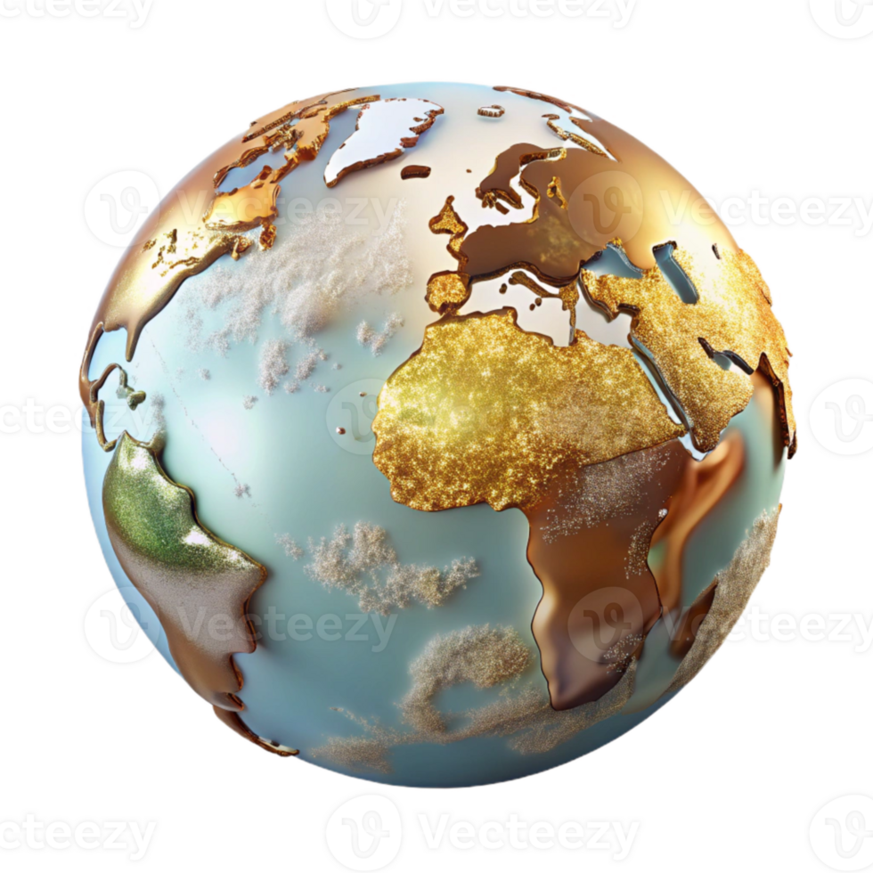 serene traditional World Map with Continents and Oceans Isolated for Educational Graphics detailed png
