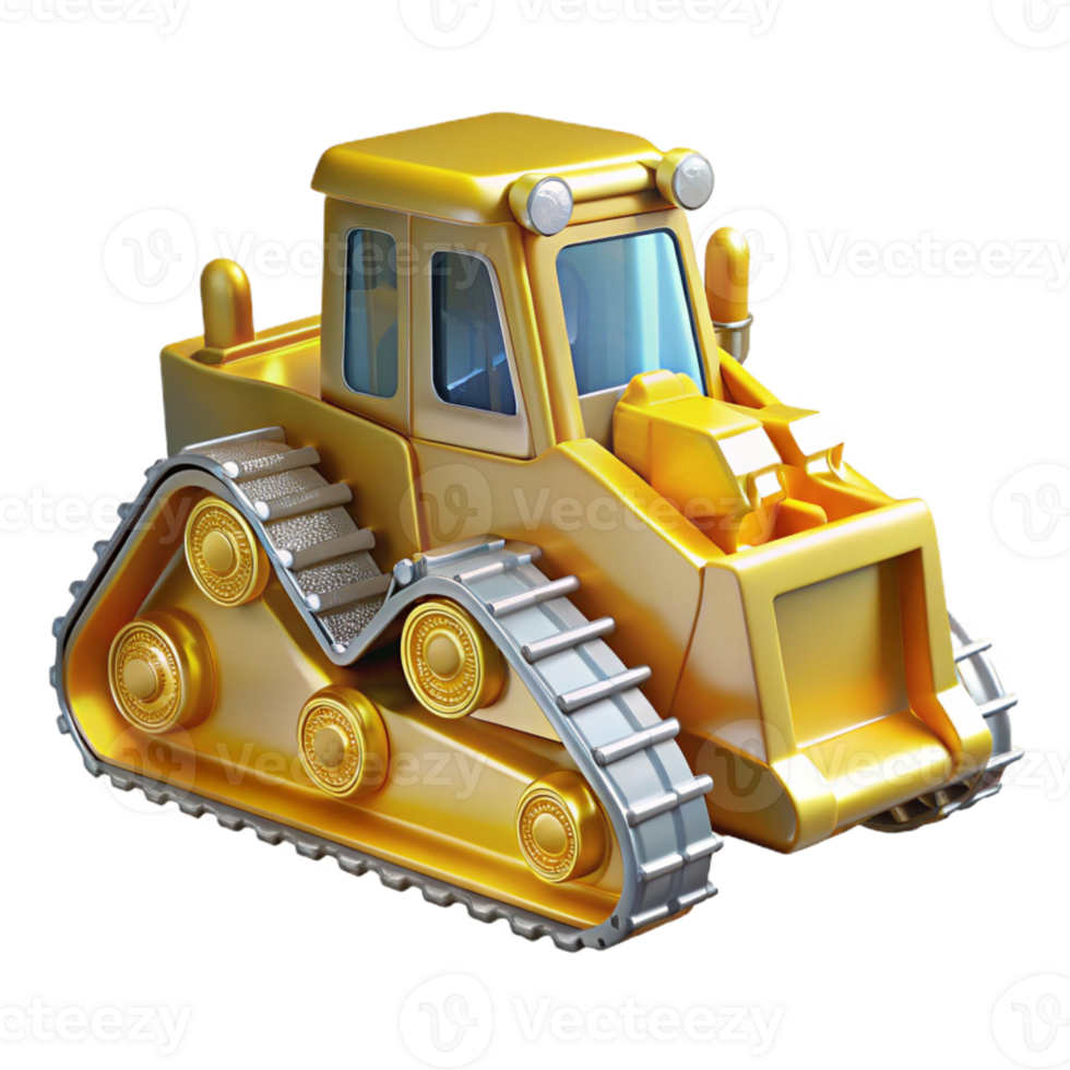 magnificent artistic Yellow Bulldozer Heavy Equipment Transparent Construction Site professional png