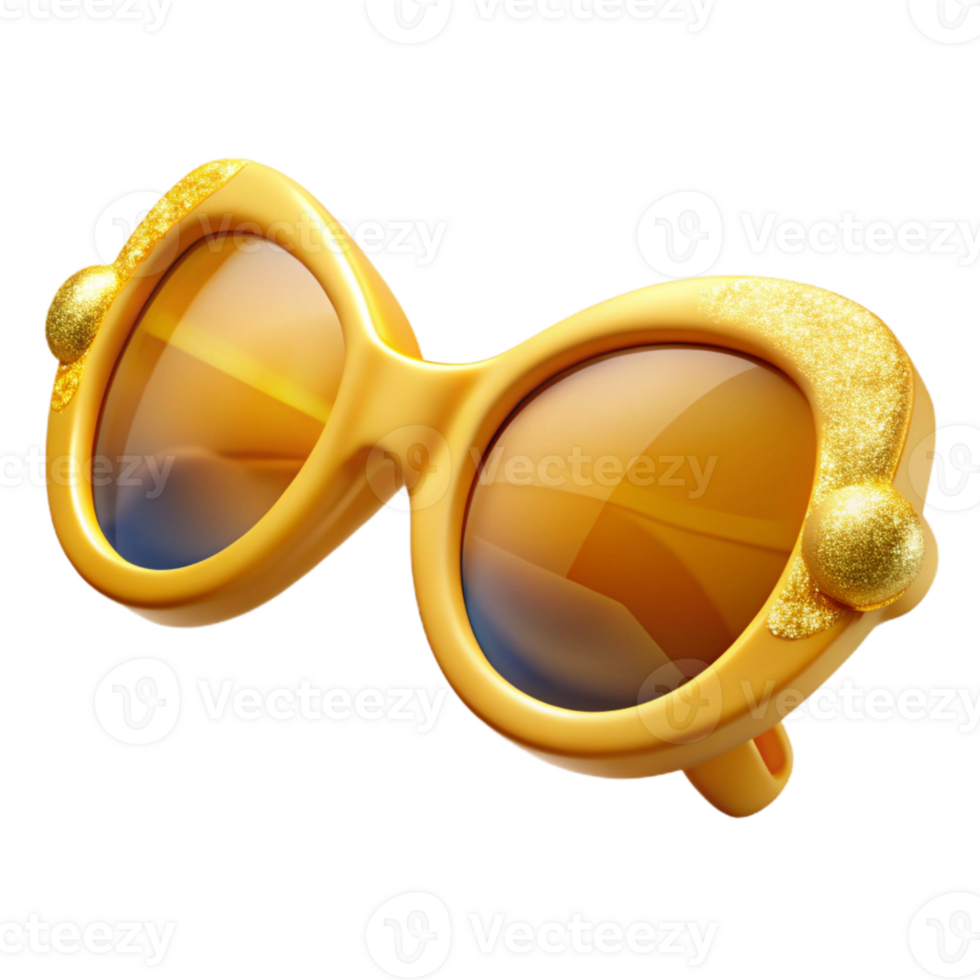 serene abstract Yellow Sunglasses Summer Accessories Transparent for Beachwear Shop original png