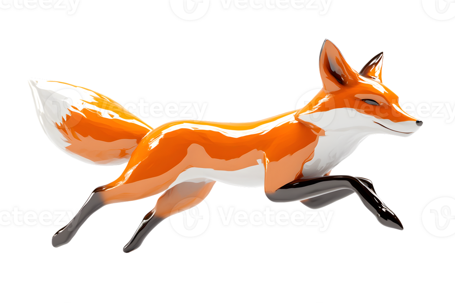 A vibrant fox in midleap showcasing dynamic movement and glossy fur ideal for nature wildli png