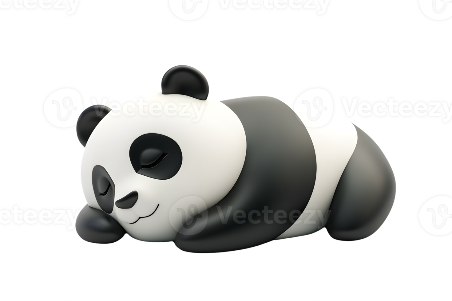 Adorable Sleeping Panda with Detailed Features for Nature and Wildlife Themes png