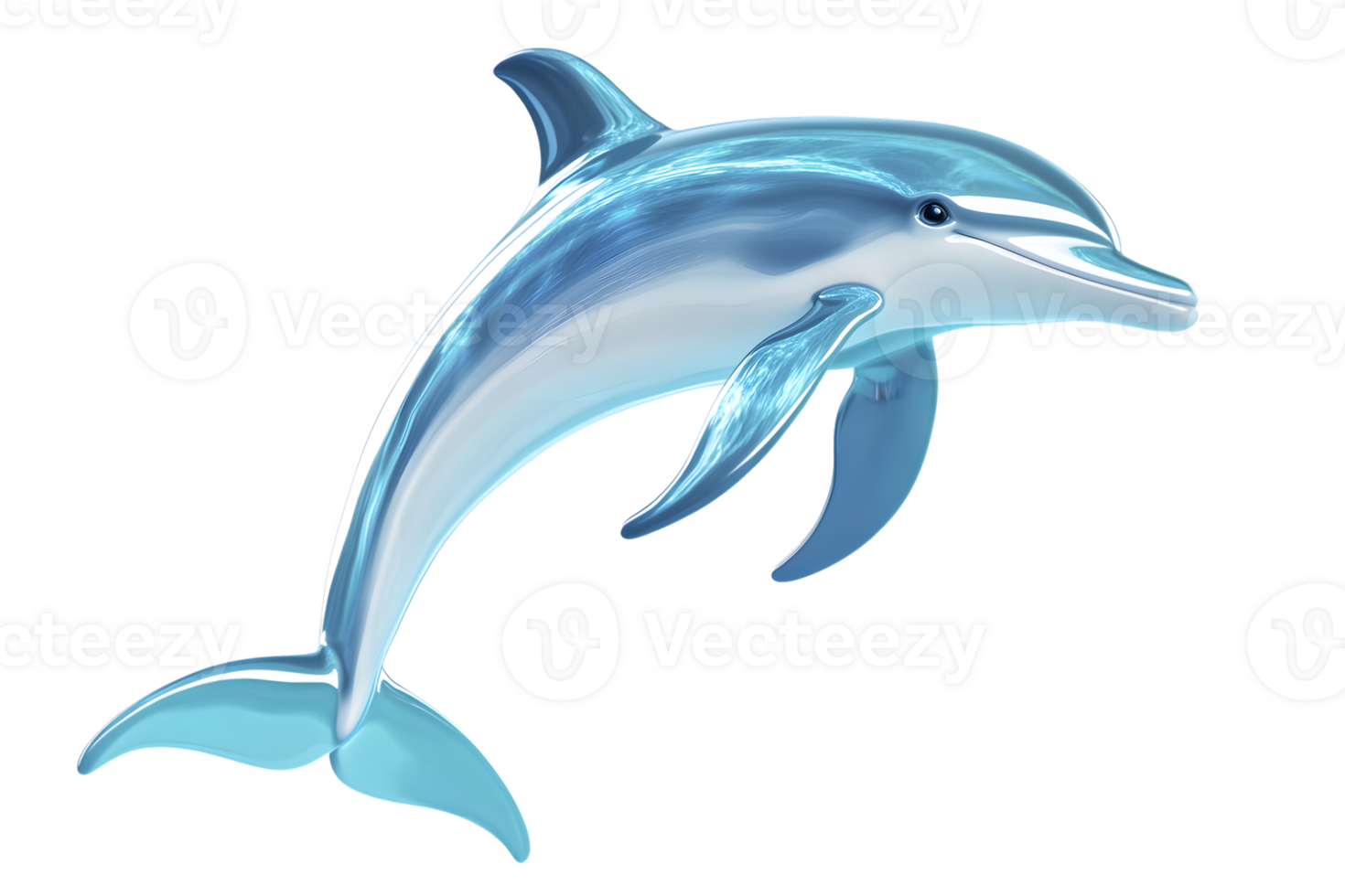 Graceful Marine Mammal in Motion A Stunning Illustration of a Dolphin Leaping Through Water png