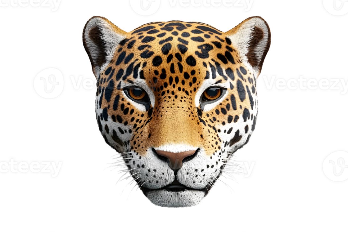 Closeup portrait of a jaguars face wildlife big cat animal predator png