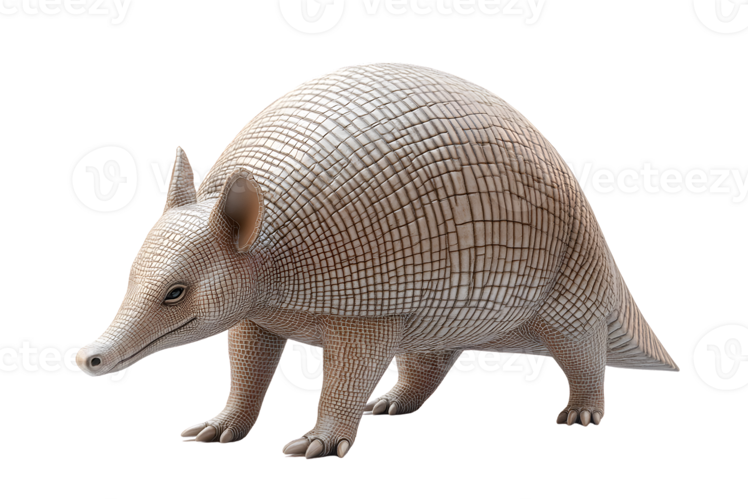 Armadillo 3D render wildlife animal mammal nature textured shell creature fauna exoti png
