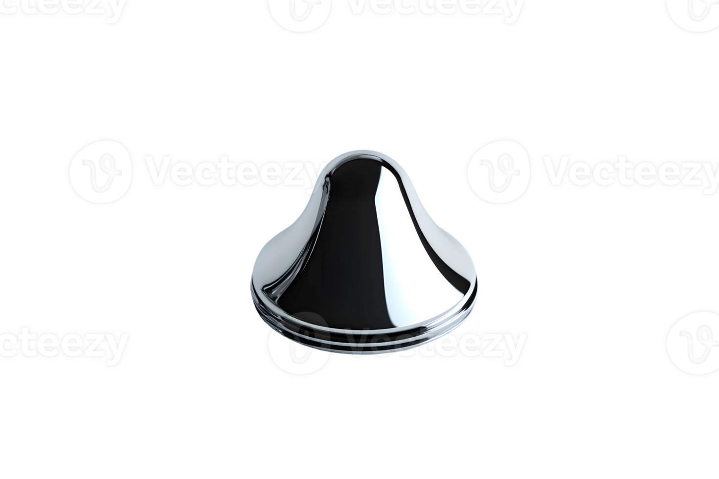 Shiny Metallic Object with Reflective Surface on Black Background png
